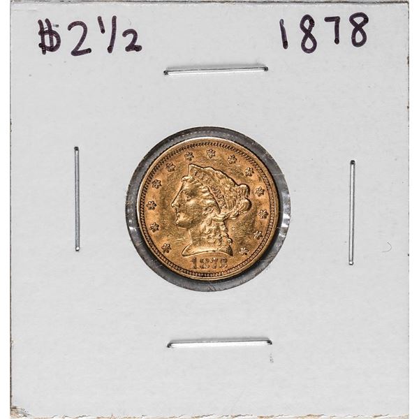 1878 $2 1/2 Liberty Head Quarter Eagle Gold Coin
