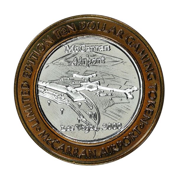 .999 Silver McCarran International Airport Las Vegas, Nevada $10 Limited Casino Token