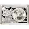 Image 1 : 1993 $1 American Silver Eagle Coin & 2oz Silver Bar Set