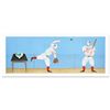 Image 1 : Paula Mcardle "Batting Practice" Limited Edition Serigraph On Paper