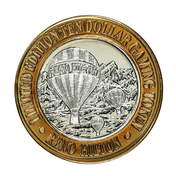 .999 Silver Reno Hilton Nevada $10 Casino Limited Edition Gaming Token