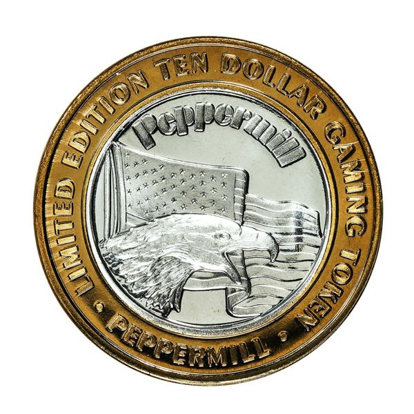 .999 Fine Silver Peppermill Reno, Nevada $10 Limited Edition Gaming Token