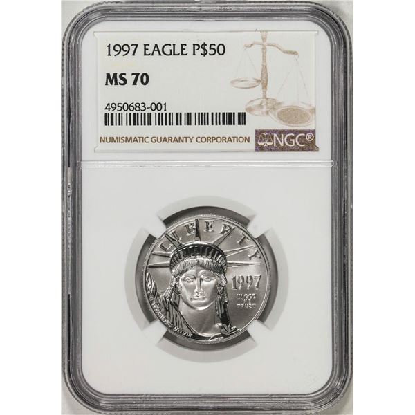 1997 $50 Platinum American Eagle Coin NGC MS70