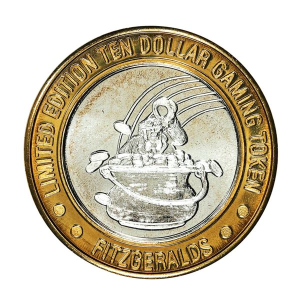 .999 Silver Fitzgeralds Casino & Hotel Reno, Nevada $10 Limited Edition Gaming Token