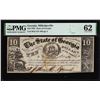 Image 1 : 1865 $10 State of Georgia, Milledgeville Obsolete Note GACR33 PMG Uncirculated 62