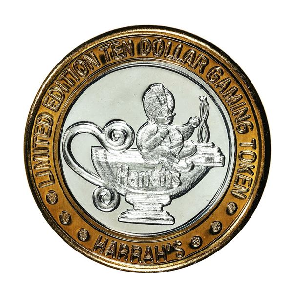 .999 Silver Harrah's Reno, Nevada $10 Casino Limited Edition Gaming Token