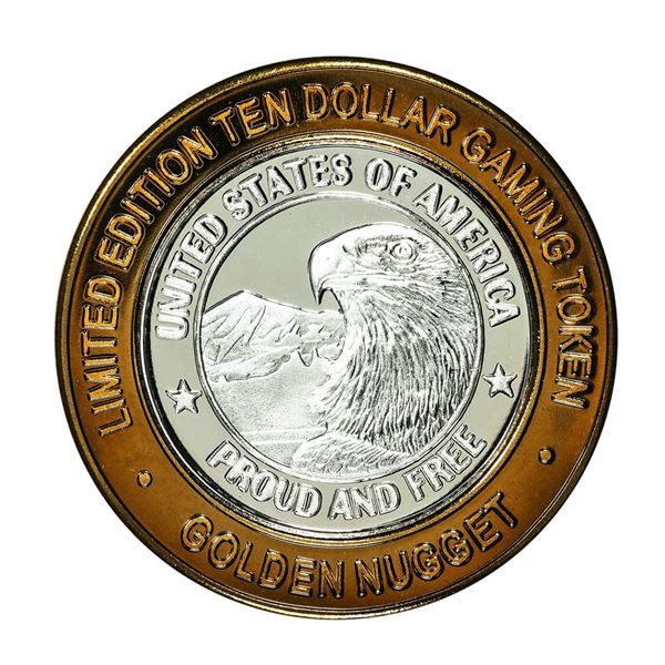 .999 Silver Golden Nugget Las Vegas $10 Limited Edition Casino Gaming Token