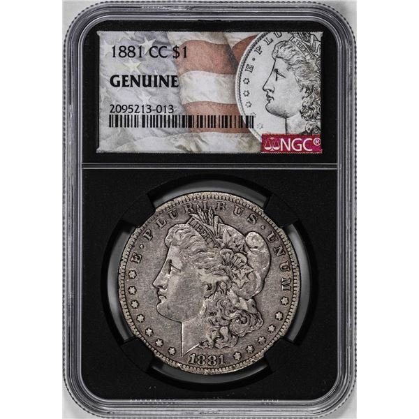 1881-CC $1 Morgan Silver Dollar Coin NGC Genuine