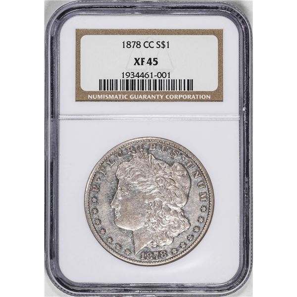 1878-CC $1 Morgan Silver Dollar Coin NGC XF45