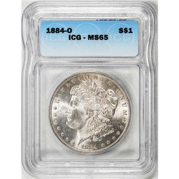 1884-O $1 Morgan Silver Dollar Coin ICG MS65