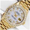 Rolex Ladies 18K Yellow Gold Diamond President Wristwatch