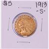 1913-S $5 Indian Head Half Eagle Gold Coin