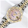 Image 2 : Rolex Ladies Two Tone Pink Mother of Pearl Diamond Pyramid Datejust Wristwatch