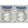 Lot of 2014-W & 2015-W $1 Proof American Silver Eagle Coins PCGS PR69DCAM