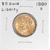 Image 1 : 1880-S $5 Liberty Head Half Eagle Gold Coin