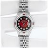 Image 3 : Rolex Ladies Stainless Steel Diamond and Ruby Datejust Wristwatch