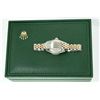 Image 9 : Rolex Ladies Two Tone Silver Diamond and Sapphire Datejust Wristwatch with Rolex Box