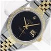Image 1 : Rolex Men's Two Tone Diamond Black Onyx Datejust Wristwatch