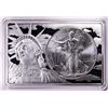 Image 1 : 1996 $1 American Silver Eagle Coin & 2oz Silver Bar Set