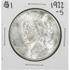 Image 1 : 1922-S $1 Peace Silver Dollar Coin