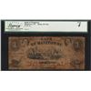 1800's $1 Bank of Manitowoc Wisconsin Obsolete Note Haxby 415-G2a Legacy Good 4