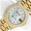 Rolex Ladies 18KT Yellow Gold Mother of Pearl Diamond President Wristwatch