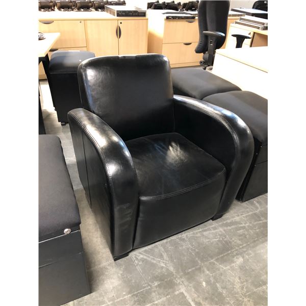 BLACK CLUB STYLE RECEPTION CHAIR