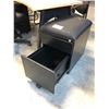 Image 2 : BLACK 2 DRAWER MOBILE CUSHION TOP PEDESTAL