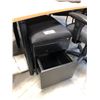 Image 2 : BLACK 2 DRAWER MOBILE CUSHION TOP PEDESTAL