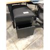 Image 2 : BLACK 2 DRAWER MOBILE CUSHION TOP PEDESTAL