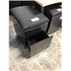 Image 2 : BLACK 2 DRAWER MOBILE CUSHION TOP PEDESTAL