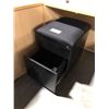 Image 2 : BLACK MOBILE 2 DRAWER CUSHION TOP PEDESTAL