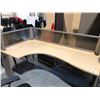Image 2 : TEKNION/ROY & BRETTON MAPLE 80" X 42" CORNER COMPUTER WORKSTATION WITH PRIVACY PANELS