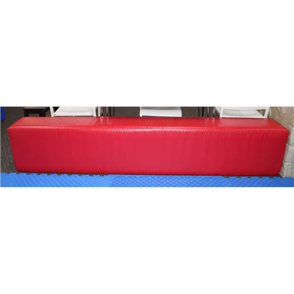 8 FOOT RED VINYL BENCH