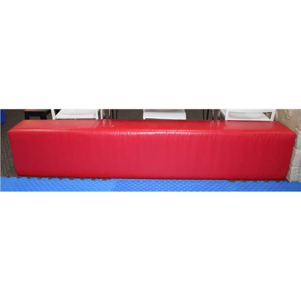 8 FOOT RED VINYL BENCH