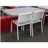 Image 1 : TABLE WITH VINYL CLOTH AND 2 CHAIRS 48"X 30" X 36"