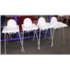 Image 1 : LOT OF 4 WHITE HIGH CHAIRS