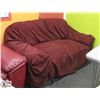 Image 2 : LEATHER COUCH AND LOVESEAT WITH COVERS