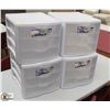 Image 1 : LOT OF 4 THREE DRAWER ORGANIZERS
