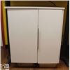 Image 1 : WHITE IKEA CABINET WITH 1 DOOR AND 1 SLIDE OUT