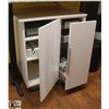 Image 2 : WHITE IKEA CABINET WITH 1 DOOR AND 1 SLIDE OUT