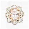 Image 2 : 4.02CTS NATURAL CEYLON WHITE SAPPHIRE 14K WHT/ROSE