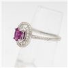 Image 3 : 1.19CTS NO HEAT NATURAL KASHMIR RUBY 14K WHT GOLD