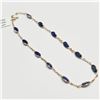 Image 1 : S100-75 14K 12 NATURAL BLUE SAPPHIRES BRACELET