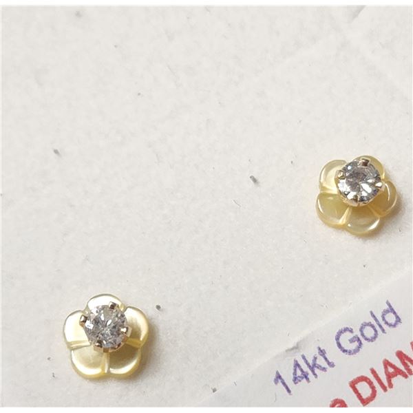 S100-78 14K DIAMOND EARRINGS