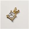 Image 1 : S100-70 10K YELLOW GOLD CZ PENDANT