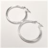 Image 1 : S100-71 SILVER HOOP EARRINGS