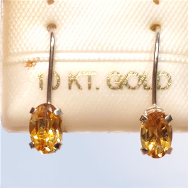 S100-96 10K CITRINE EARRINGS