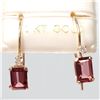 Image 1 : S100-60 10K GARNET EARRINGS