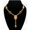 Image 1 : ESTATE 18" VINTAGE GOLD TONE COSTUME NECKLACE W/